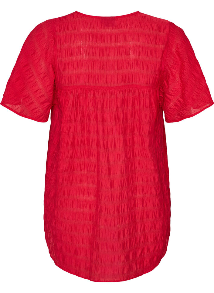 Tuniek in lyocell met vlindermouwen, Rood, Packshot image number 1