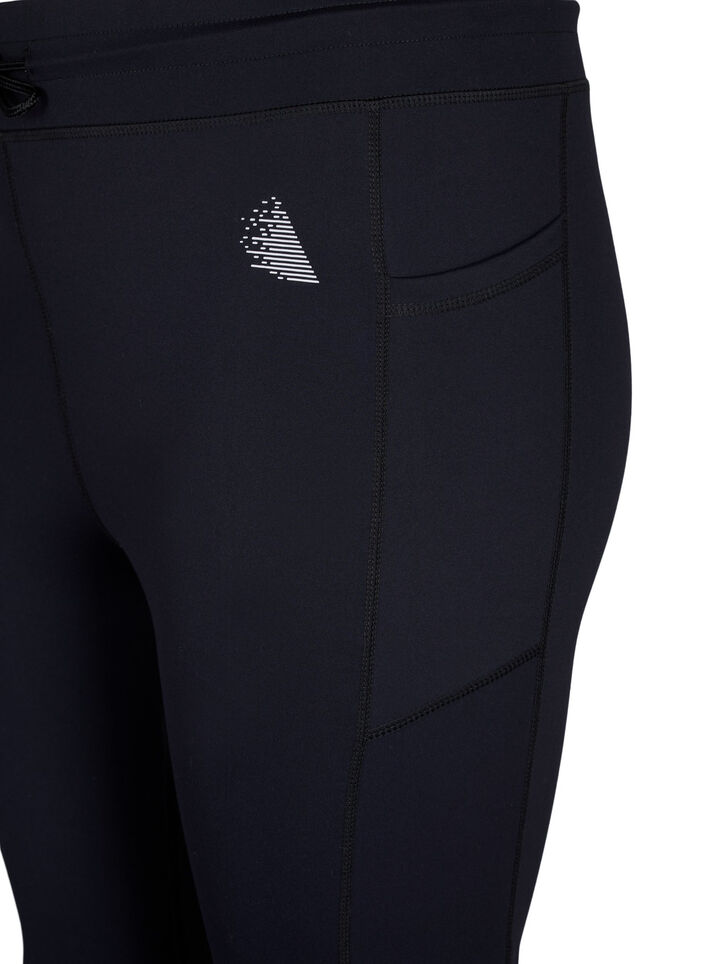 7/8 training panty met zakken, Zwart, Packshot image number 2