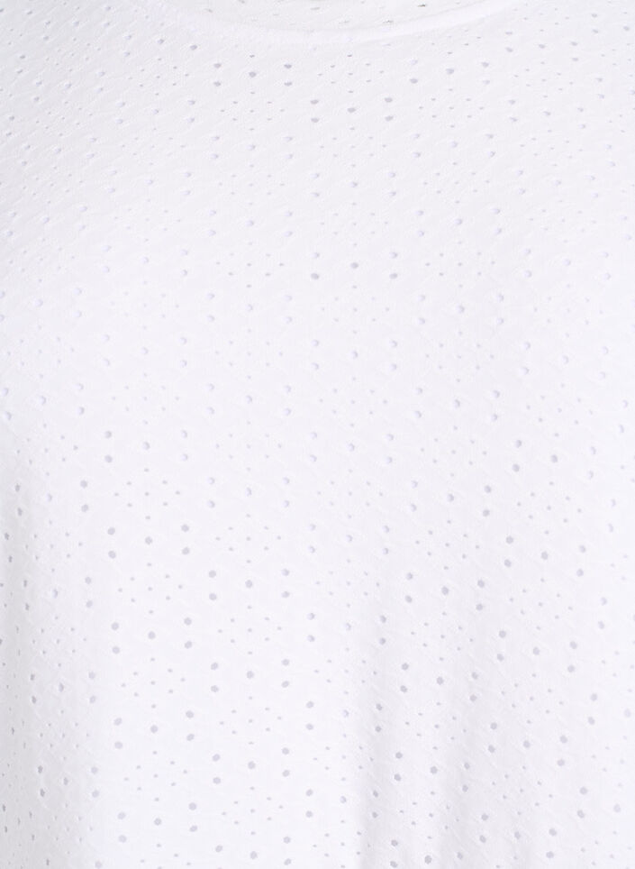 Korte jurk met kantpatroon en gelaagde rok, Wit, Packshot image number 2