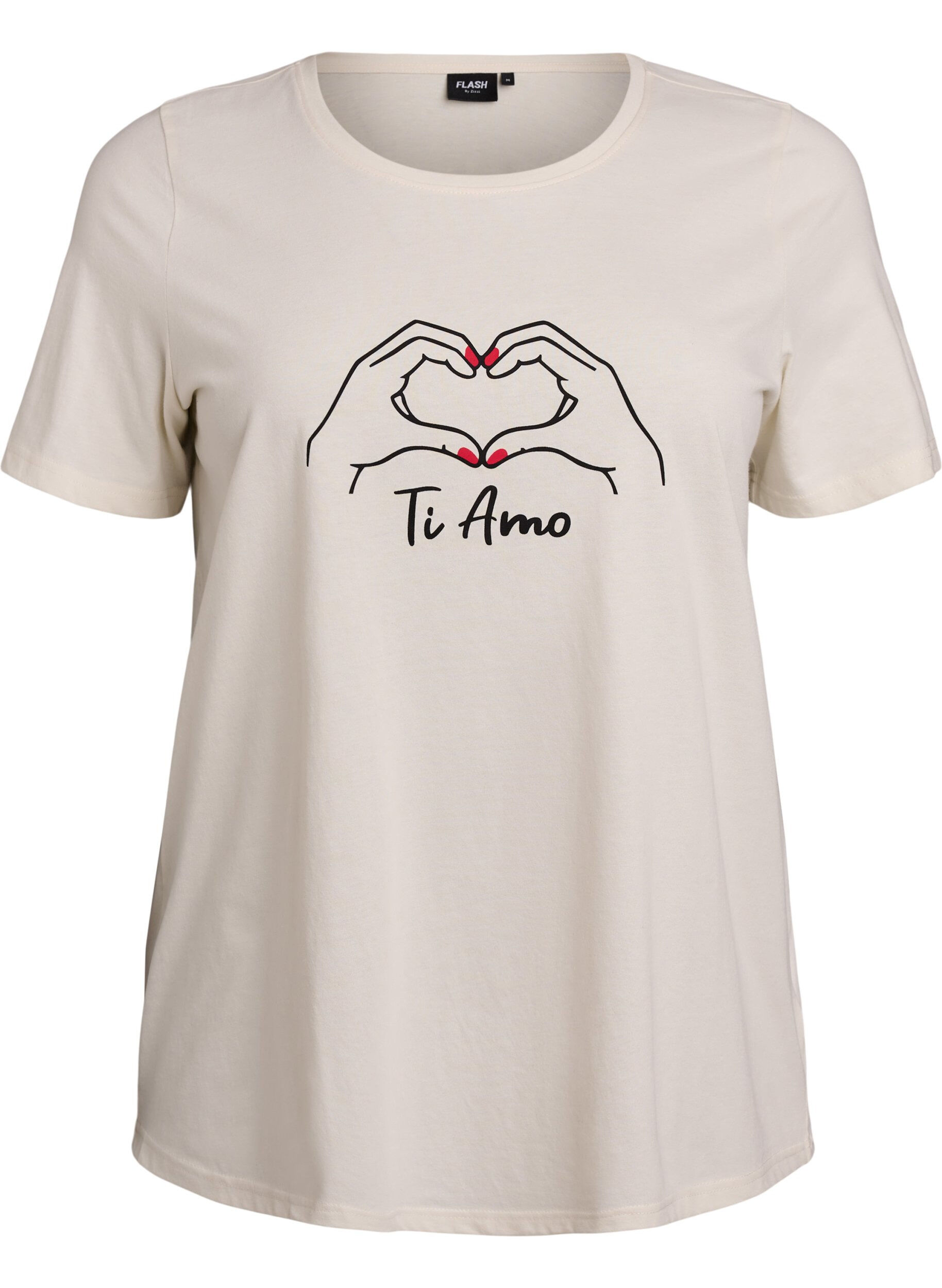 ZizziT-shirt met print, Wit, Packshot image number 0