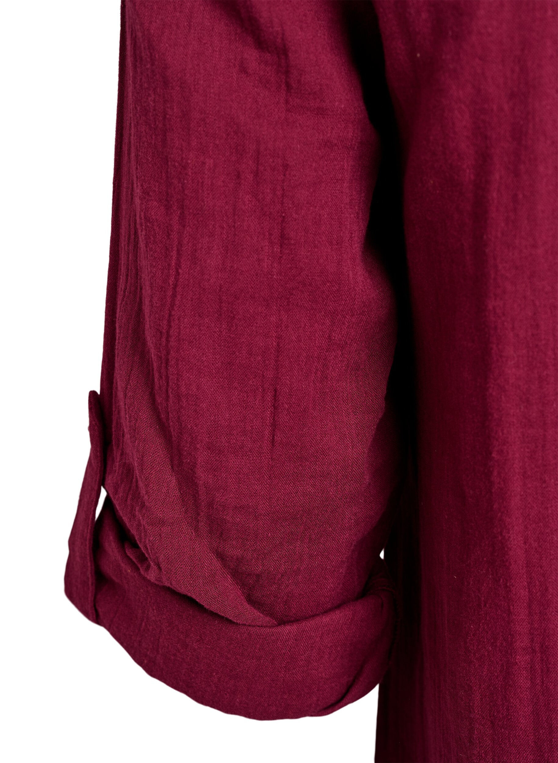 Zizzi Katoenen mousseline tuniek met broderie anglaise, Donker Bordeaux, Packshot image number 3