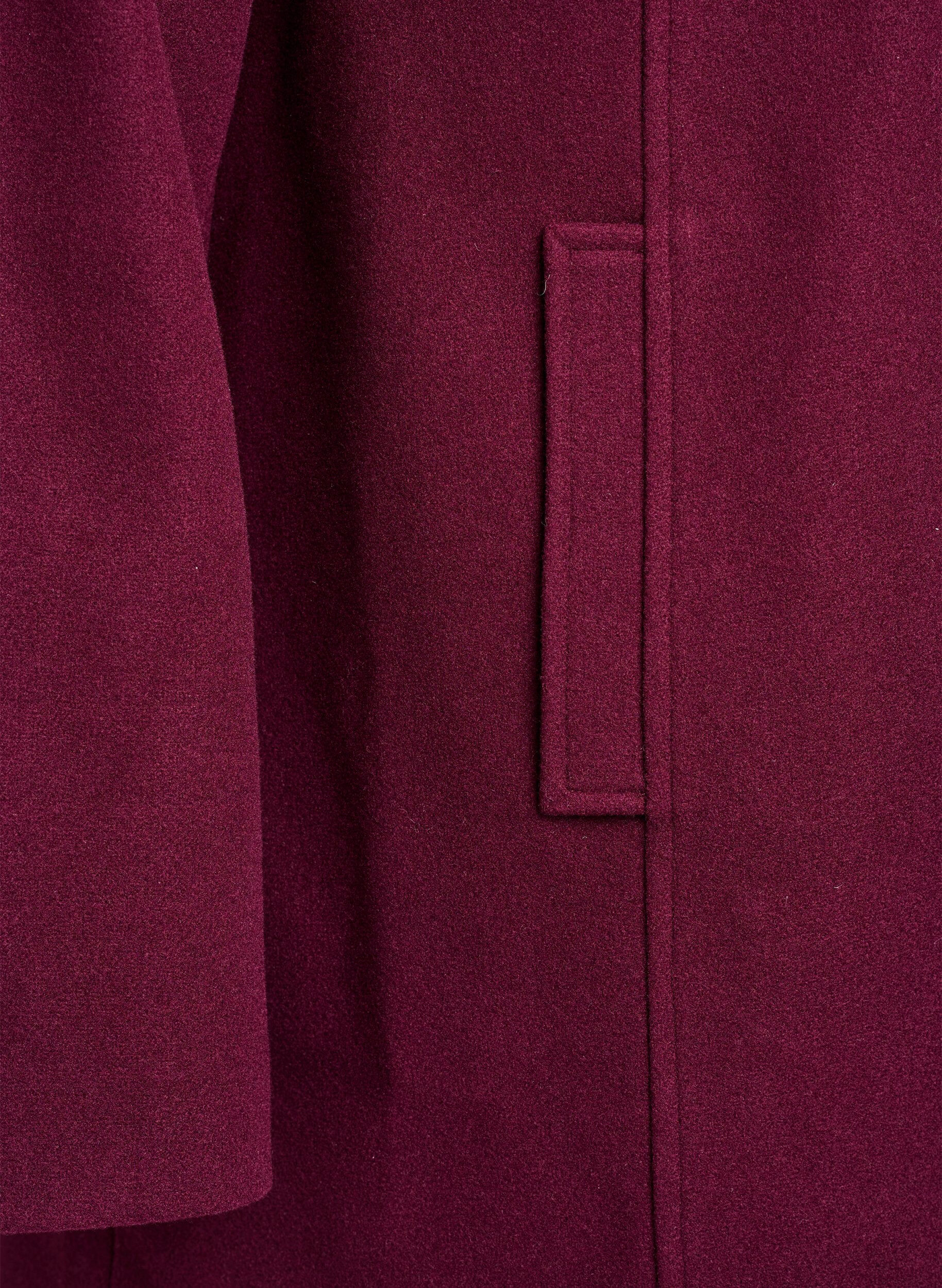 ZizziKorte jas met A-lijn vorm, Donker Bordeaux, Packshot image number 3