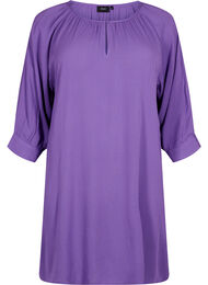 Tuniek van viscose met 3/4-mouwen, Paars