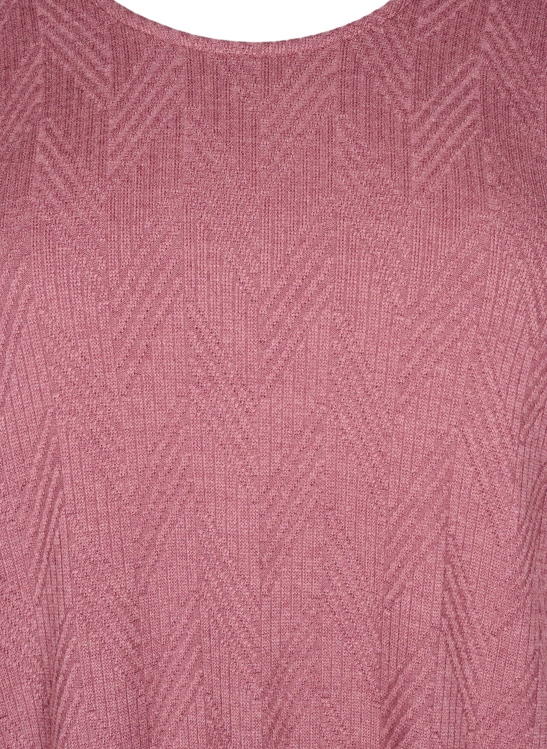 Zizzi Gepatroonde blouse met lange mouwen, Bruin, Packshot image number 2