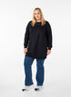 Tuniek van sweatstof met metalen details, Black, Model image number 2