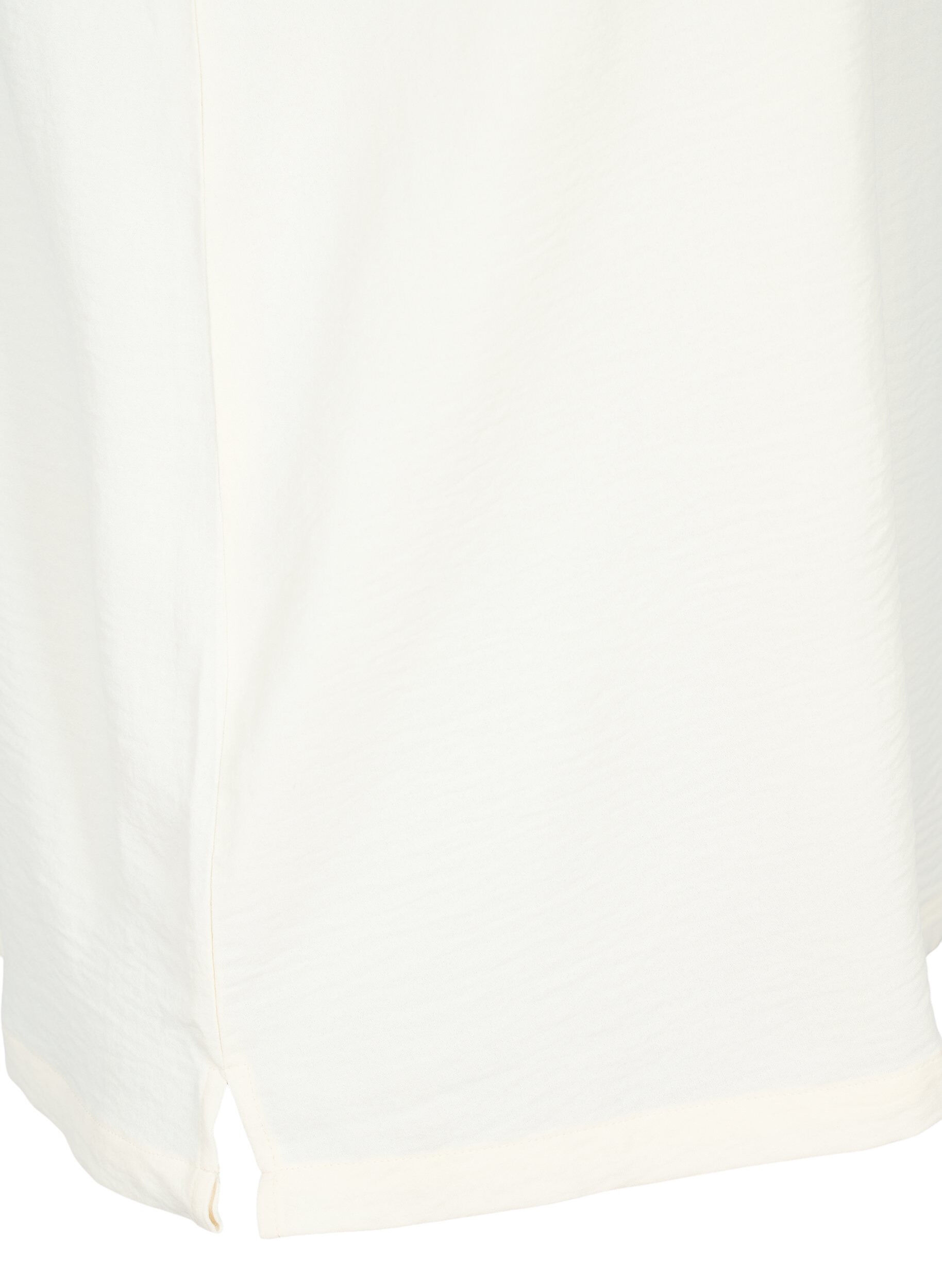 Zizzi Mouwloze top met kreukeffecten, Vanille, Packshot image number 3