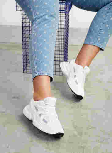 Wide fit sneakers, White, Image image number 1