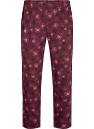 Kleren pyjama broek met print, Donker Bordeaux