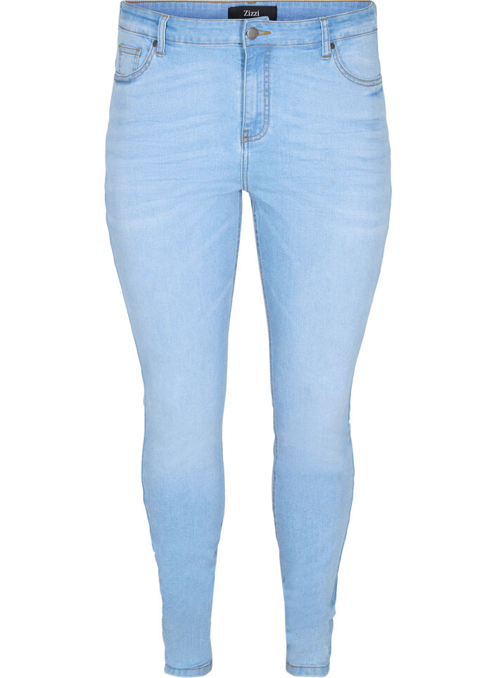 Amy jeans met hoge taille en super slanke pasvorm, Light blue, Packshot image number 0