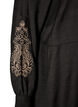 Viscose jurk met borduurwerk en stroken met ruches, Zwart, Packshot image number 3