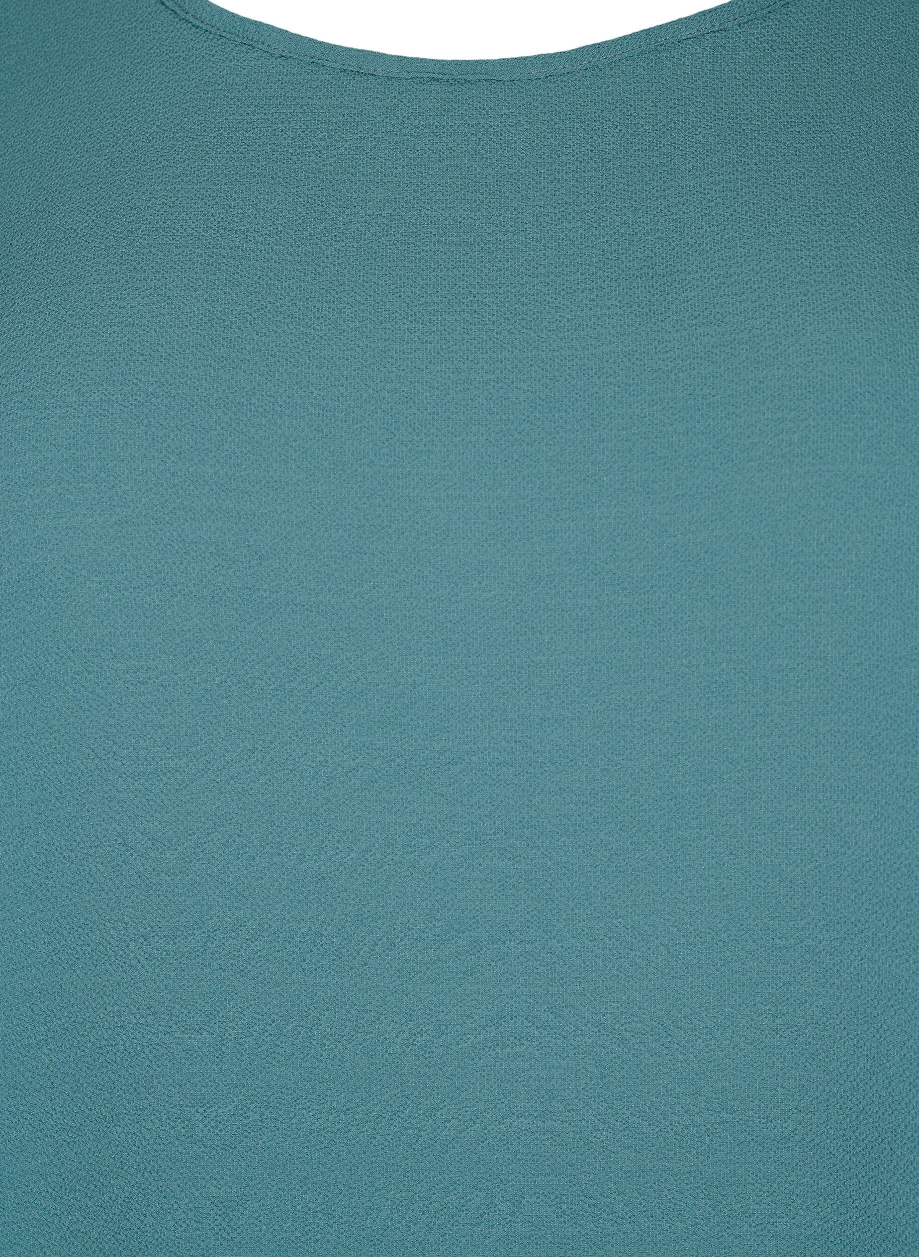 ZizziBlouse met korte mouwen en een ronde halslijn, Groen, Packshot image number 2