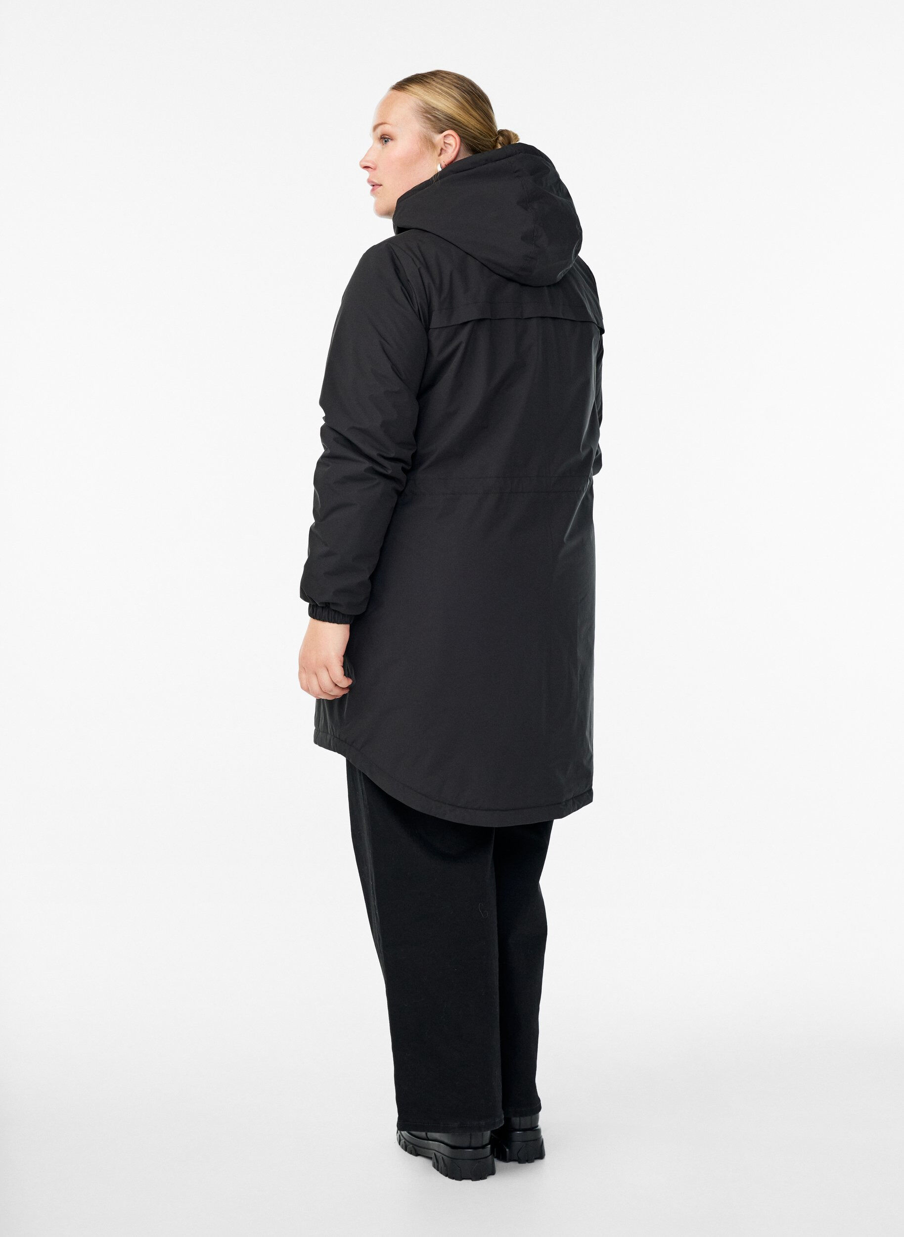 ZizziLichtgewicht gewatteerde parka met een capuchon, Zwart, Model image number 2