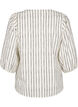 Katoenen blouse met 3/4 mouwen en strepen, Eggnog Black Stripe, Packshot image number 1