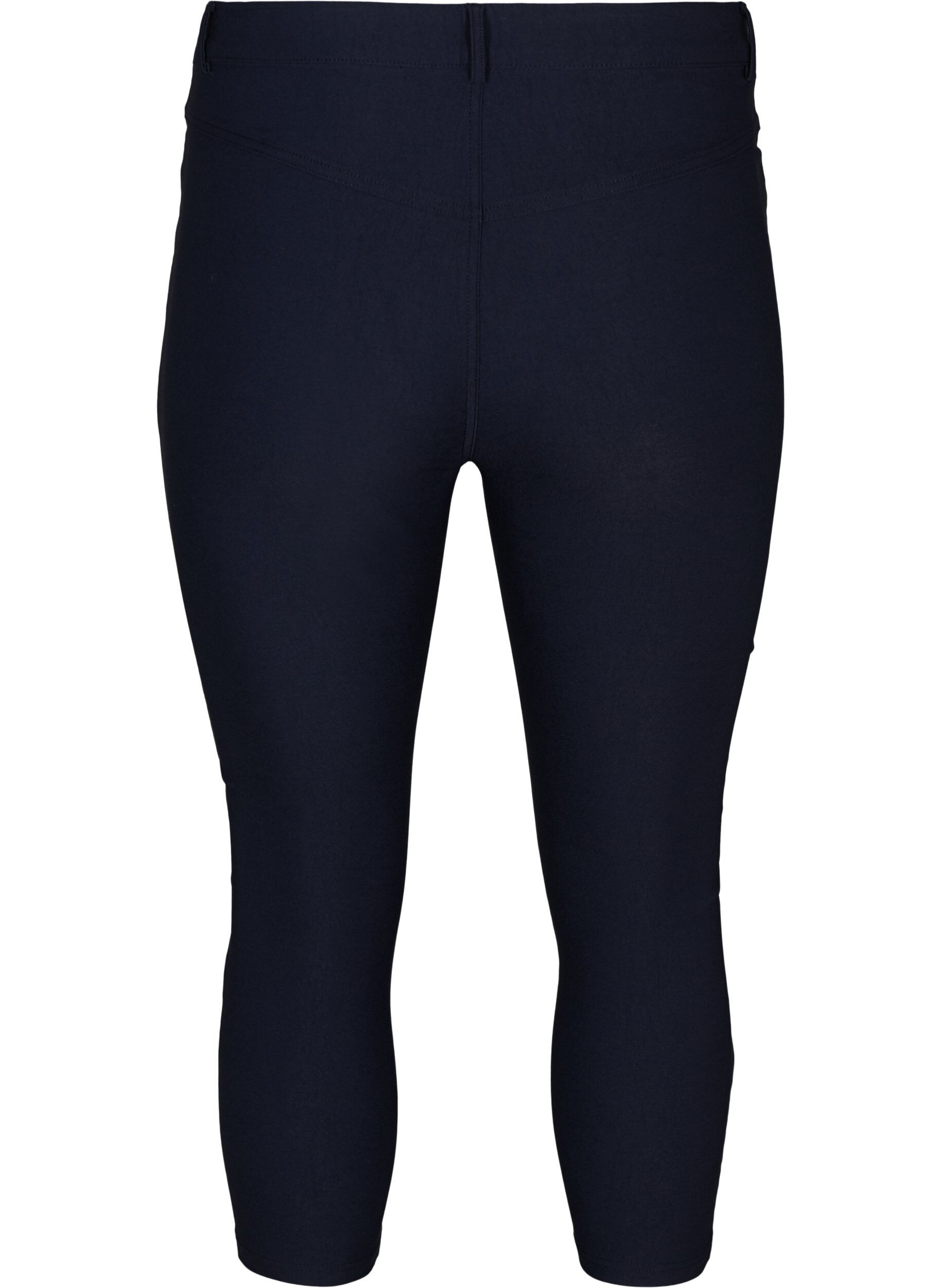 Zizzi Nauwsluitende capri broek in viscosemix, Blauw, Packshot image number 1