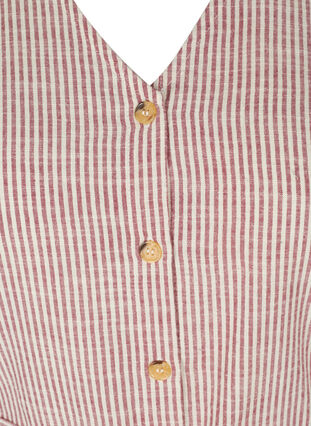 Gestreepte hemdjurk met zakken, Dry Rose Stripe, Packshot image number 2