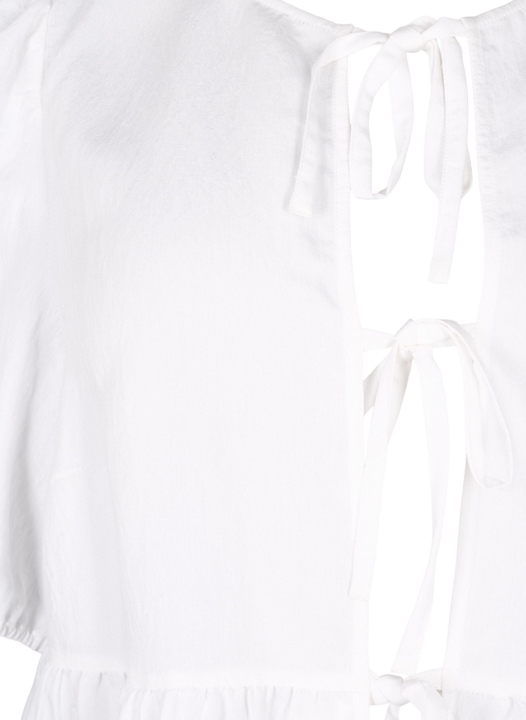 Zizzi Viscose blouse met anglaise borduursel, Bright White, Packshot image number 2