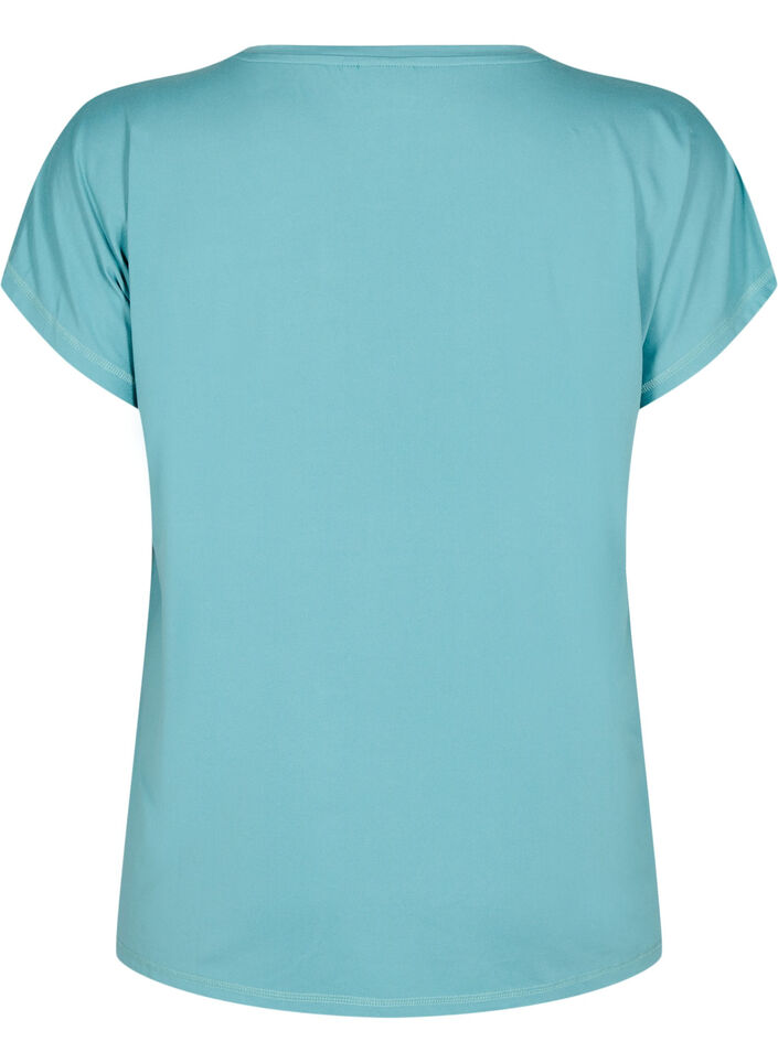 Effen gekleurd T-shirt voor sporten, Groen, Packshot image number 1