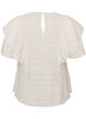 Blouse met smockstructuur en ruchesmouwen, Vanille, Packshot image number 1
