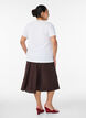 Viscose rok met een elastische taille, Bruin, Model image number 1
