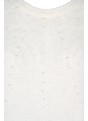 Gebreide blouse met parels, Birch as sample, Packshot image number 2