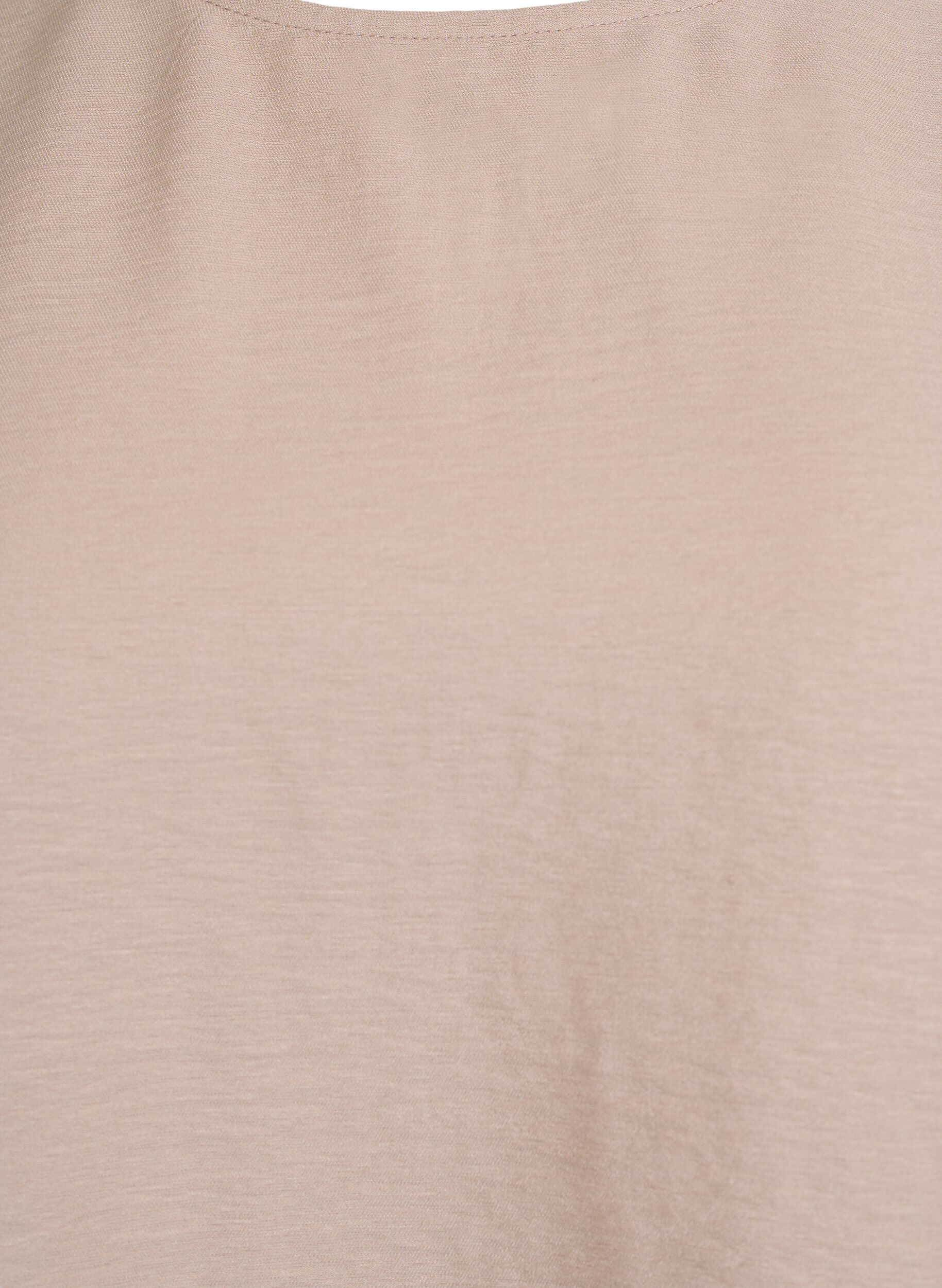Zizzi Blouse met korte, wijde mouwen, Beige, Packshot image number 2