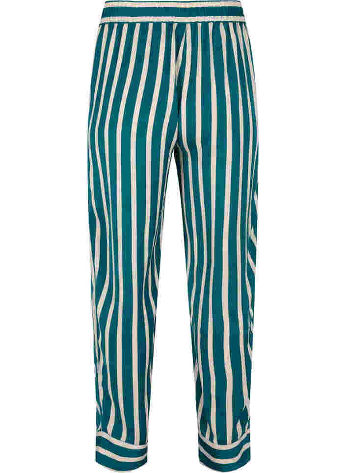 Loszittende broek met strepen, Green Stripe, Packshot image number 1