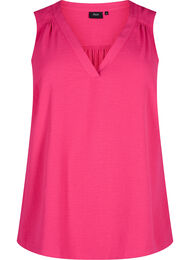 Mouwloze top met kreukeffecten, Roze
