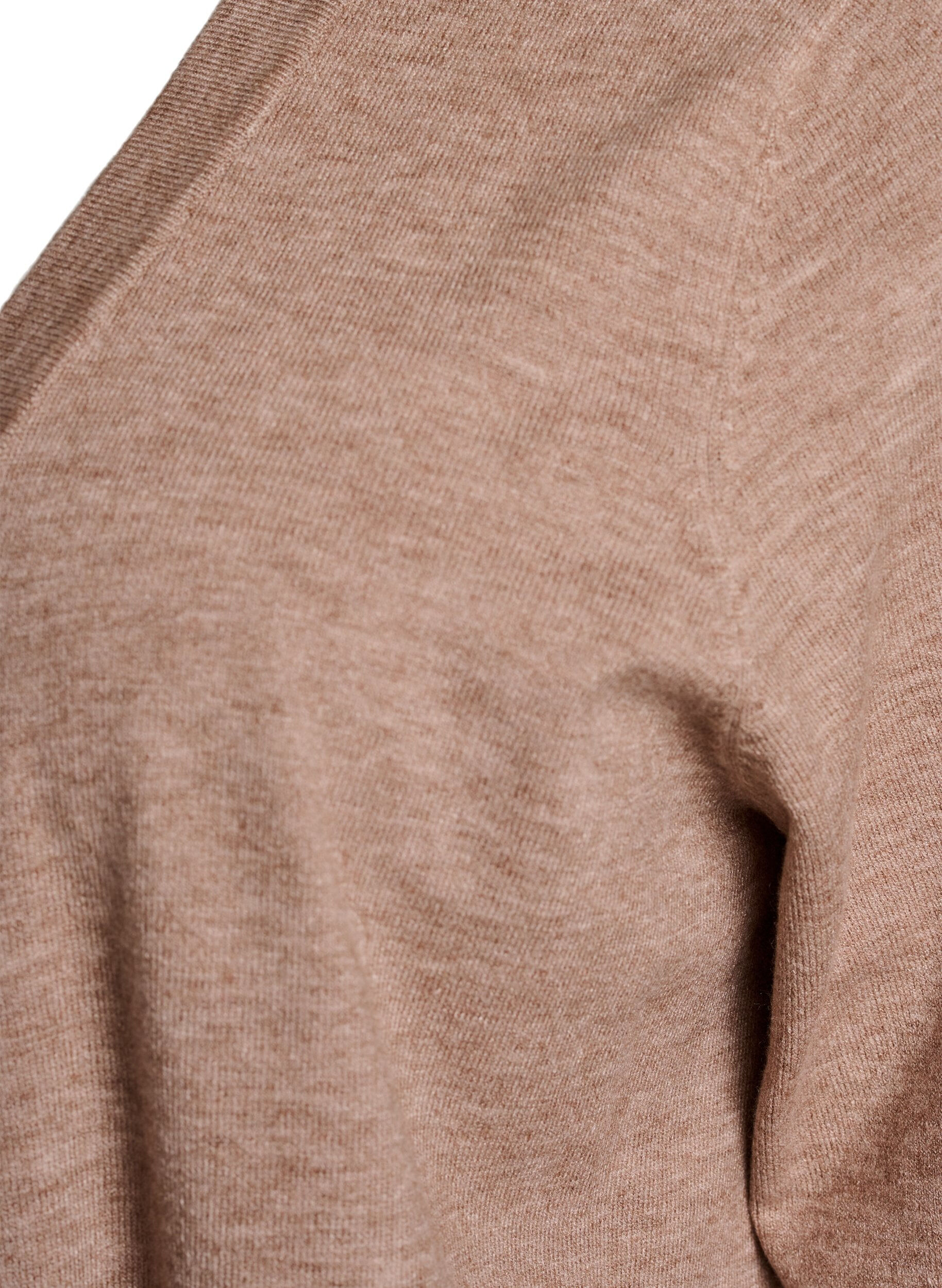 Zizzi Lange open knit vest met zakken, Beige, Packshot image number 2