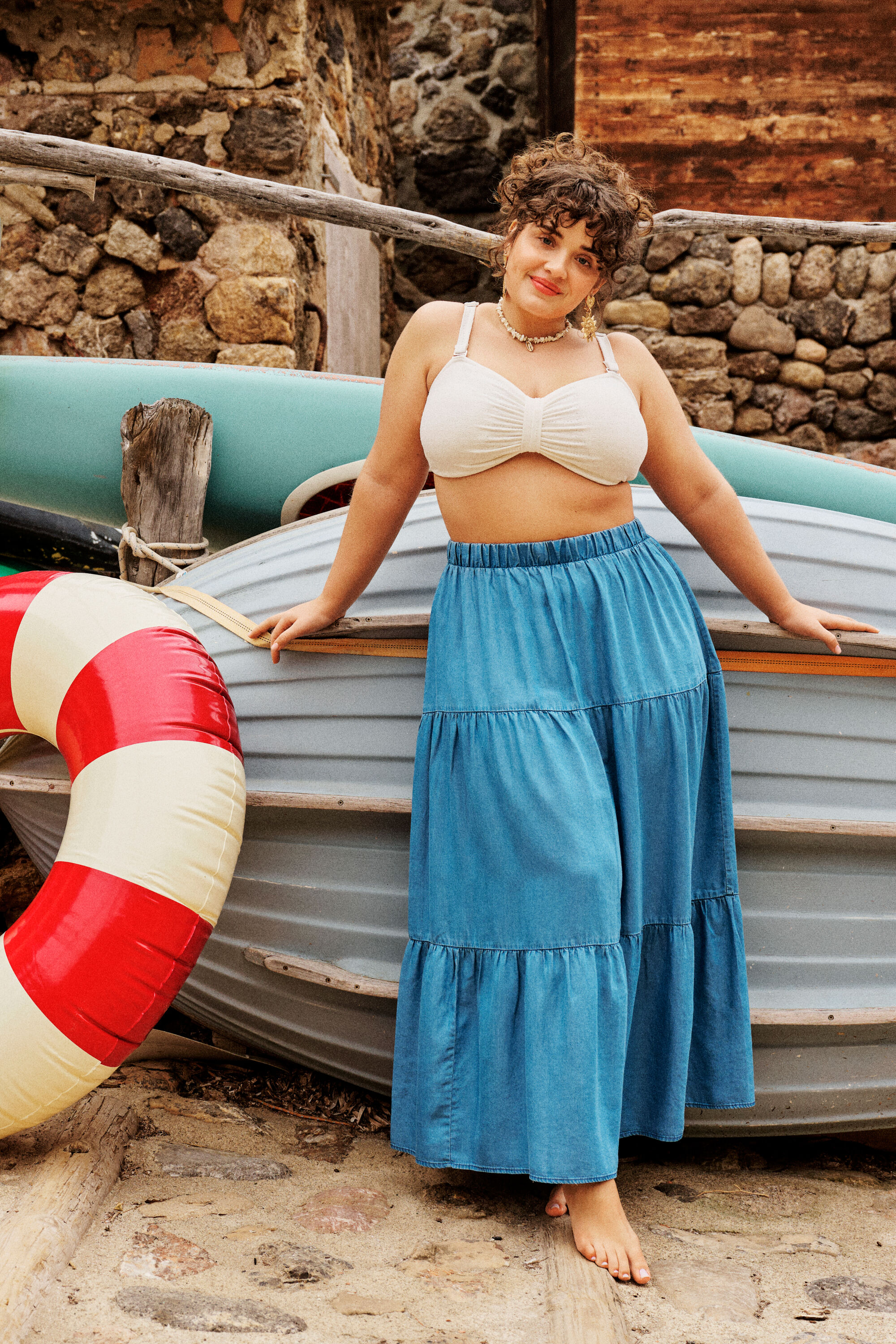 ZizziBohemien in zeeblauwe tinten, , Model