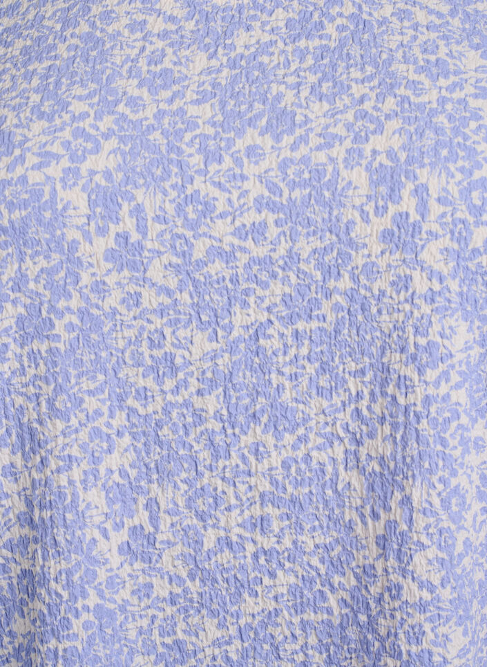 FLASH - Blouse met korte mouwen en textuur, Blauw, Packshot image number 2