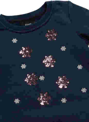 Kerst sweatshirt voor kinderen, Night Sky Snow, Packshot image number 2
