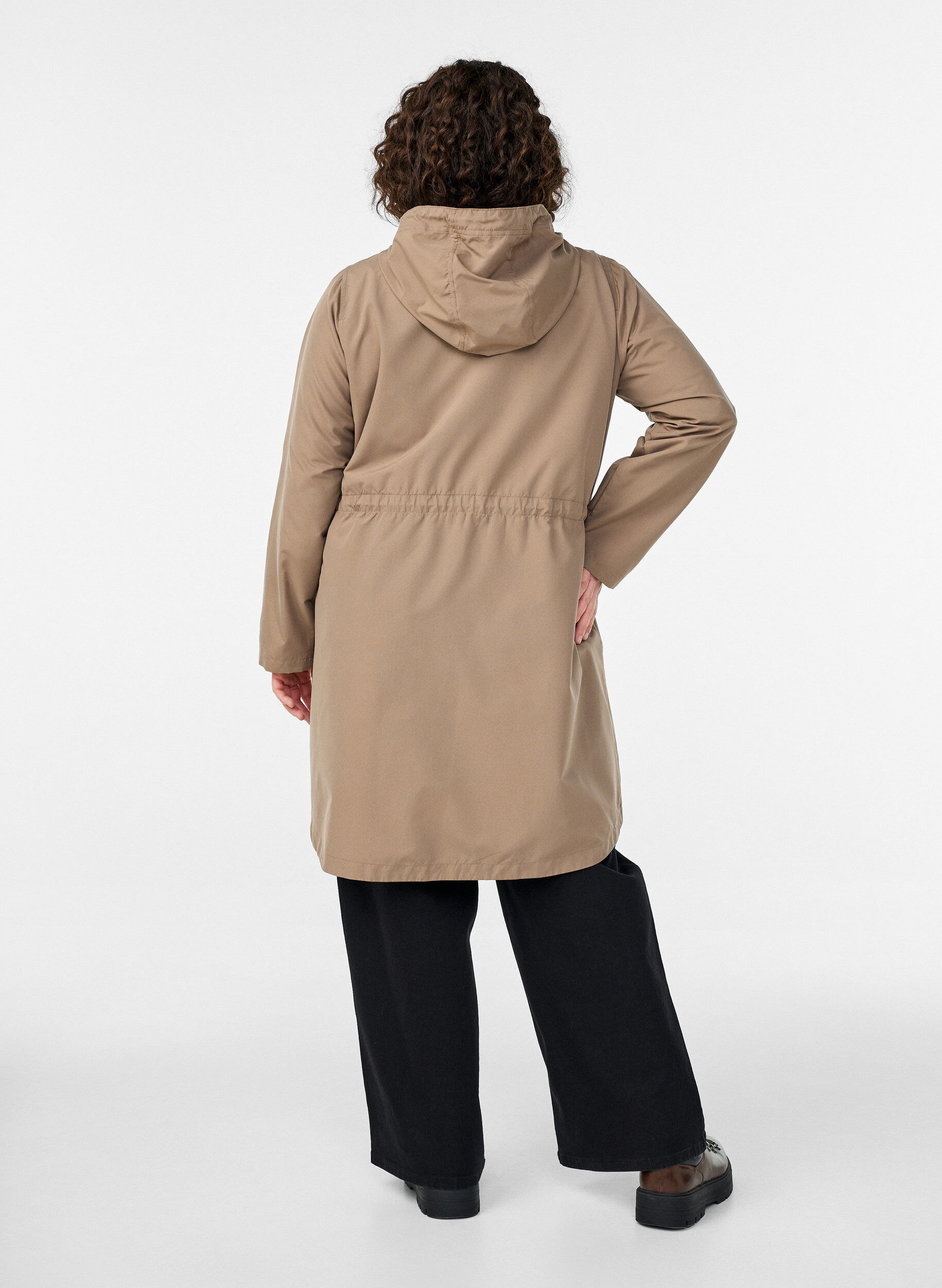 ZizziLichtgewicht parka met een capuchon, Bruin, Model image number 2