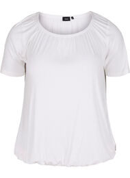 Viscose T-shirt met stretch en korte mouwen, Bright White