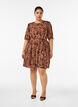 Jurk met paisleyprint en strikceintuur, Bruin, Model image number 1