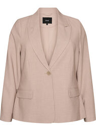 Klassieke blazer met knoopsluiting en zakken, Beige