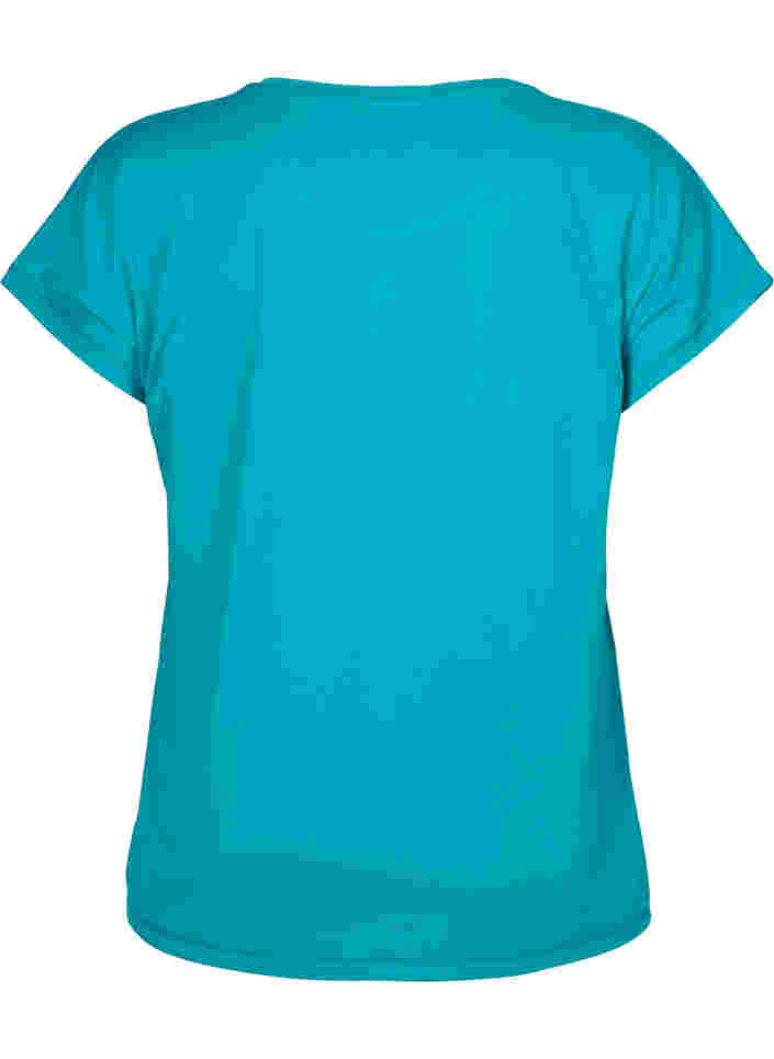 Trainings T-shirt met korte mouwen, Deep Peacock Blue, Packshot image number 1