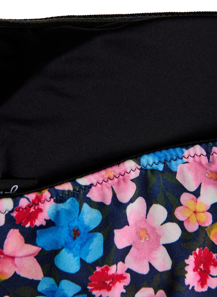 Bloemen bandeau bikinitop, Rood, Packshot