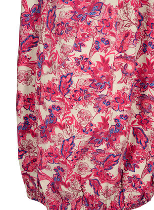 Bedrukte katoenen jurk met korte mouw, Raspberry S. Paisley, Packshot image number 3