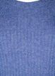 Ribgebreide jurk met split, Gray Blue Mel., Packshot image number 2