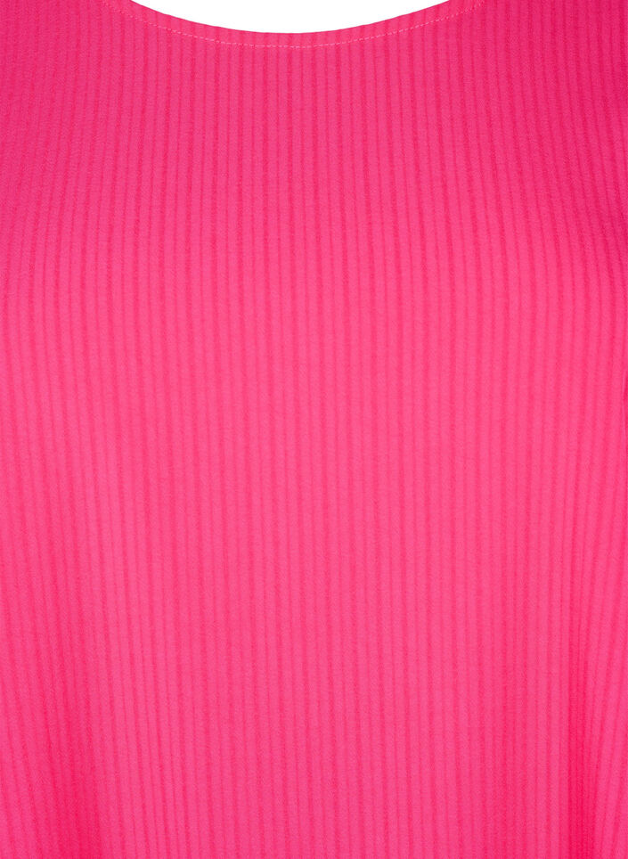 Blouse van viscose met korte mouwen en strikjes, Bright Rose, Packshot image number 2