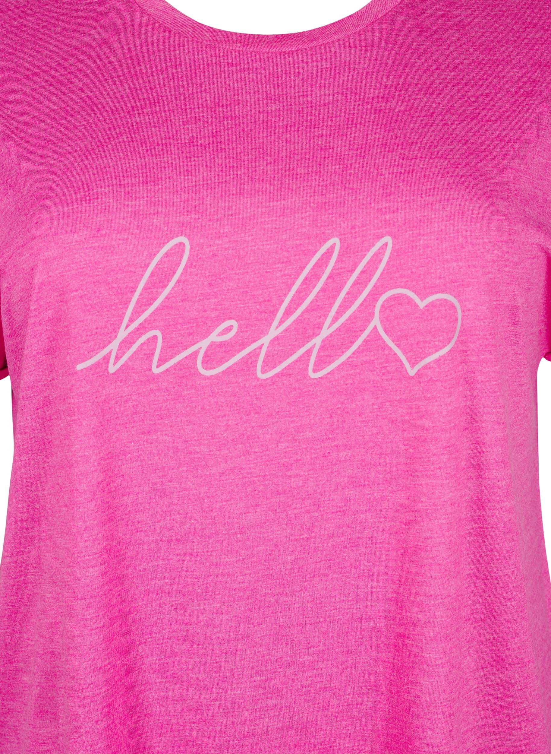 Zizzi Nachthemd met korte mouwen en tekstprint, 9990, Packshot image number 2