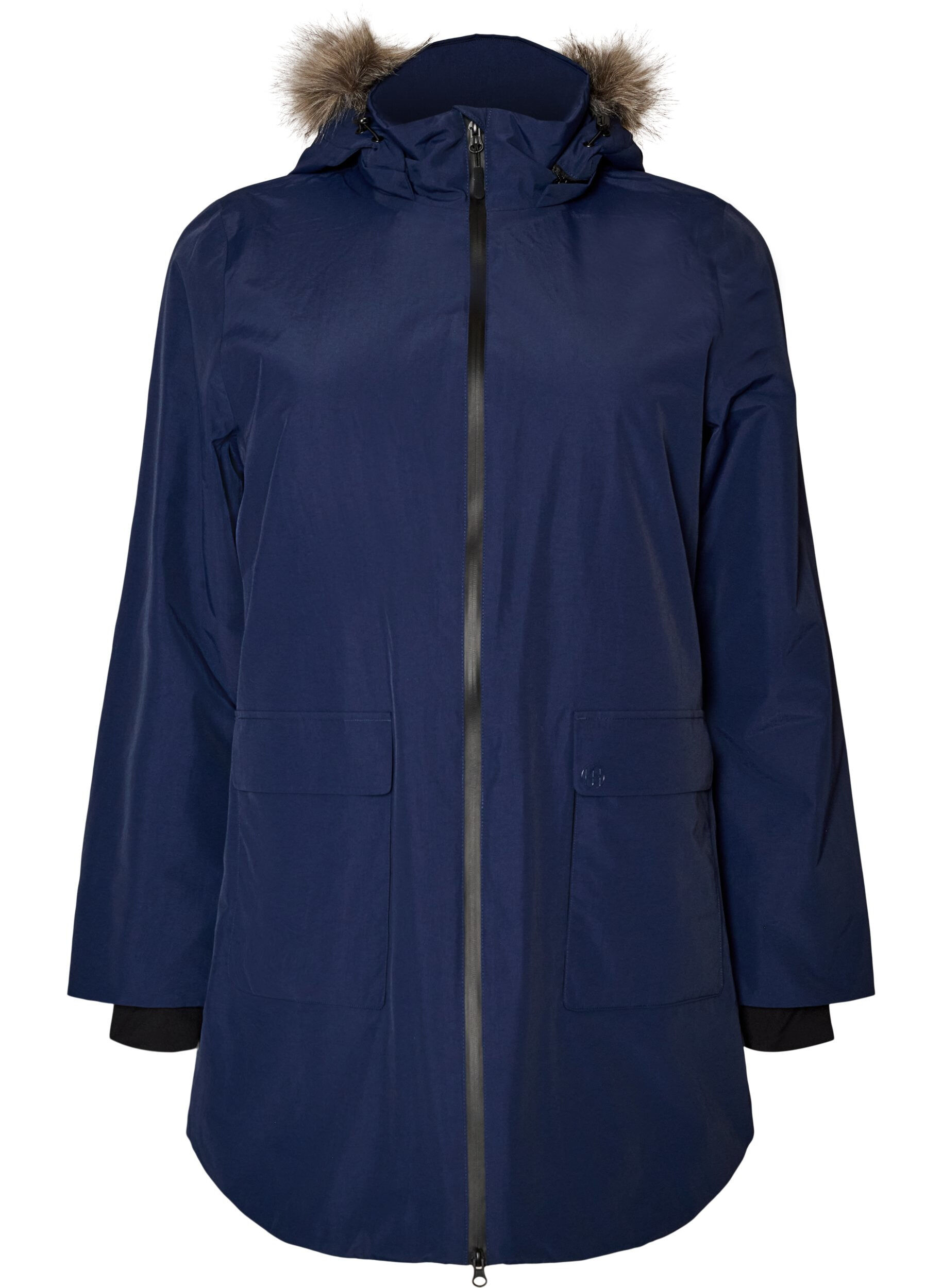 ZizziWaterdichte parka met capuchon, Blauw, Packshot image number 0