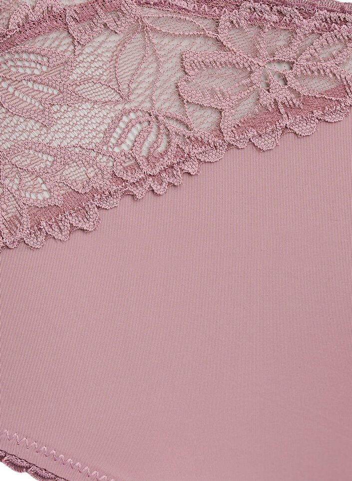 Microfiber panties met kanten details, Roze, Packshot image number 2