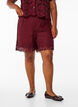 Luchtige kanten shorts, Donker Bordeaux, Model image number 3