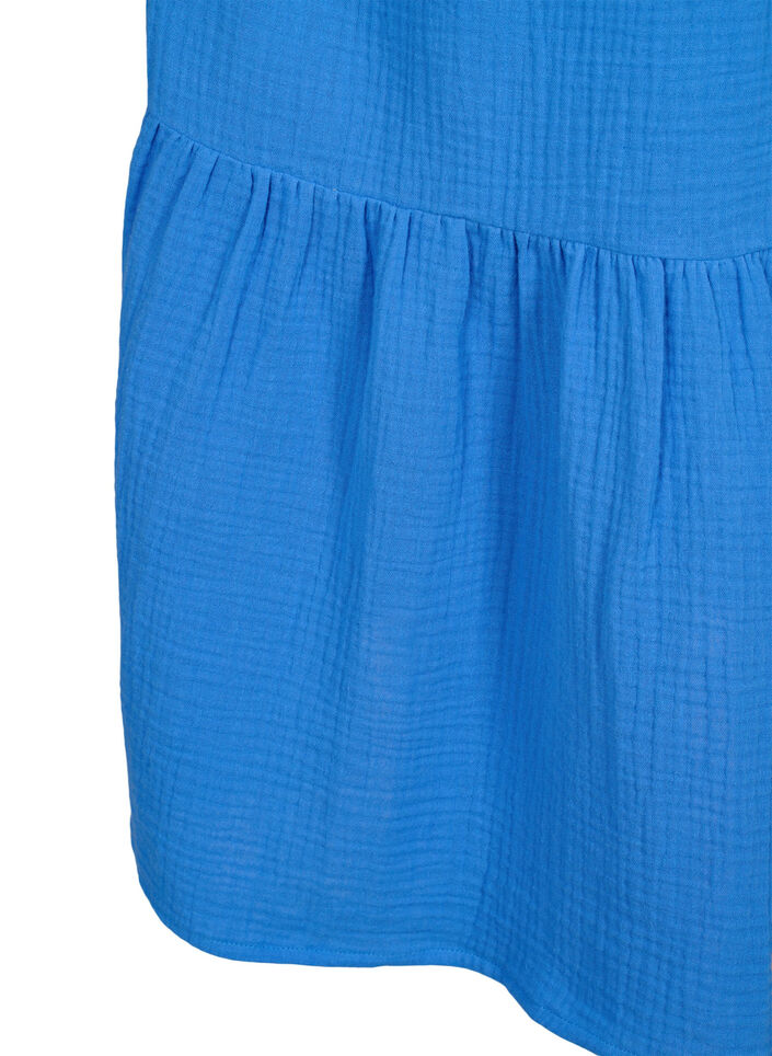 Effen katoenen jurk met bandjes, Marina, Packshot image number 3