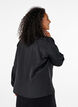 Satijnen blouse met ruchedetail, Black, Model image number 1