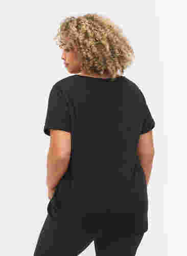 Trainingsshirt met print, Black w. White, Model image number 1