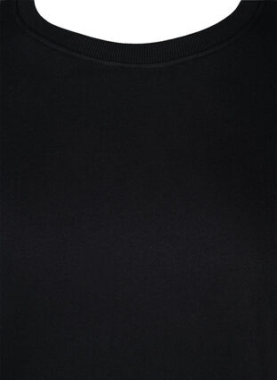 Katoenen sweatshirt met koord details, Black, Packshot image number 2