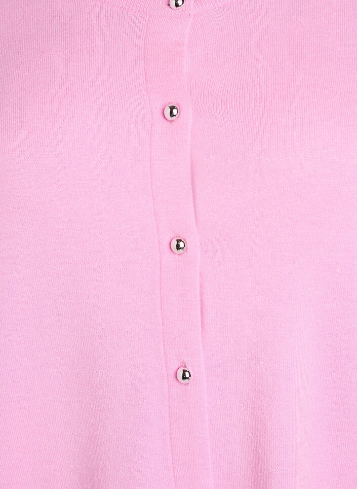 Cardigan met ronde knopen, Roze, Packshot image number 2