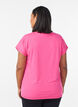 Effen gekleurd trainingsshirt, Roze, Model image number 2